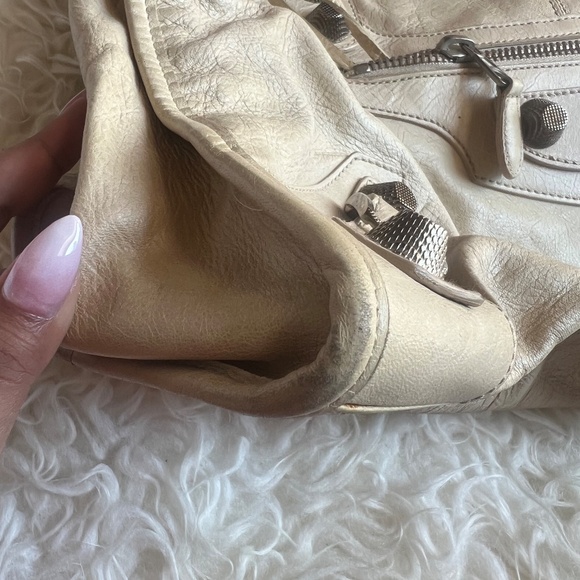 Rare Balenciaga Giant Studs Work City Bag off white/beige SHW - Picture 8 of 12